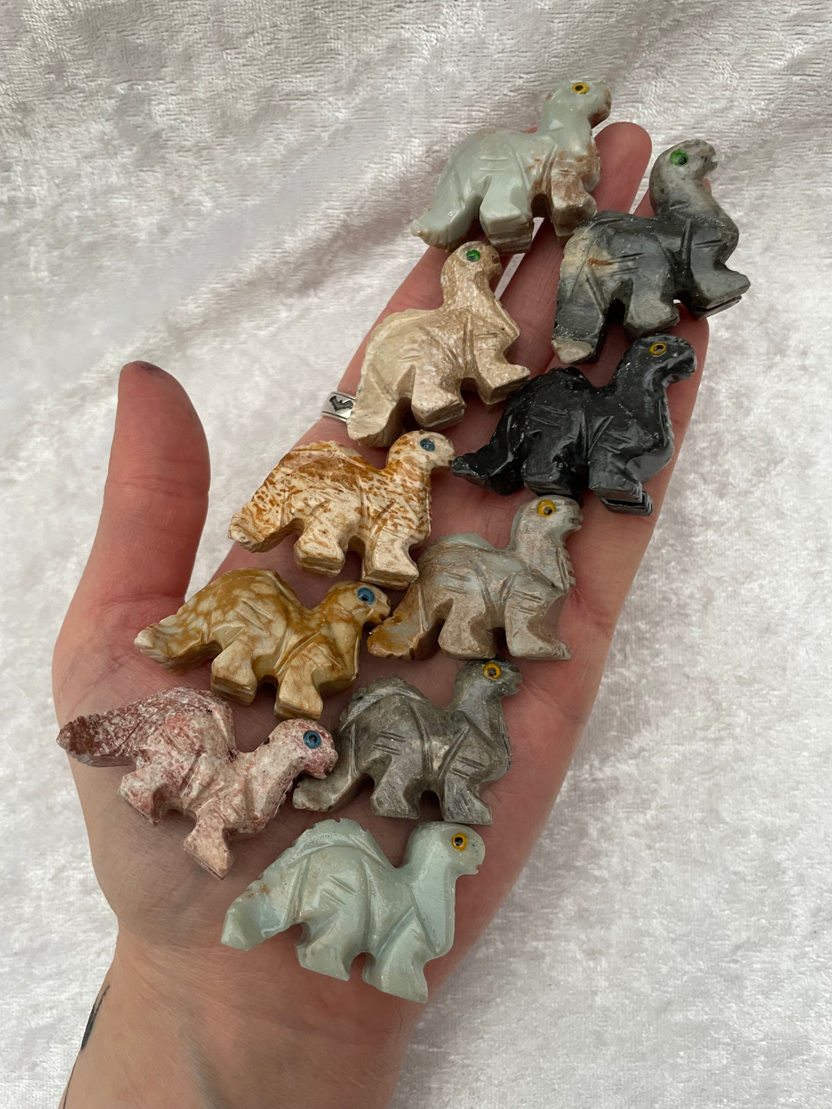Soapstone Brontosaurus Dinosaur Carvings