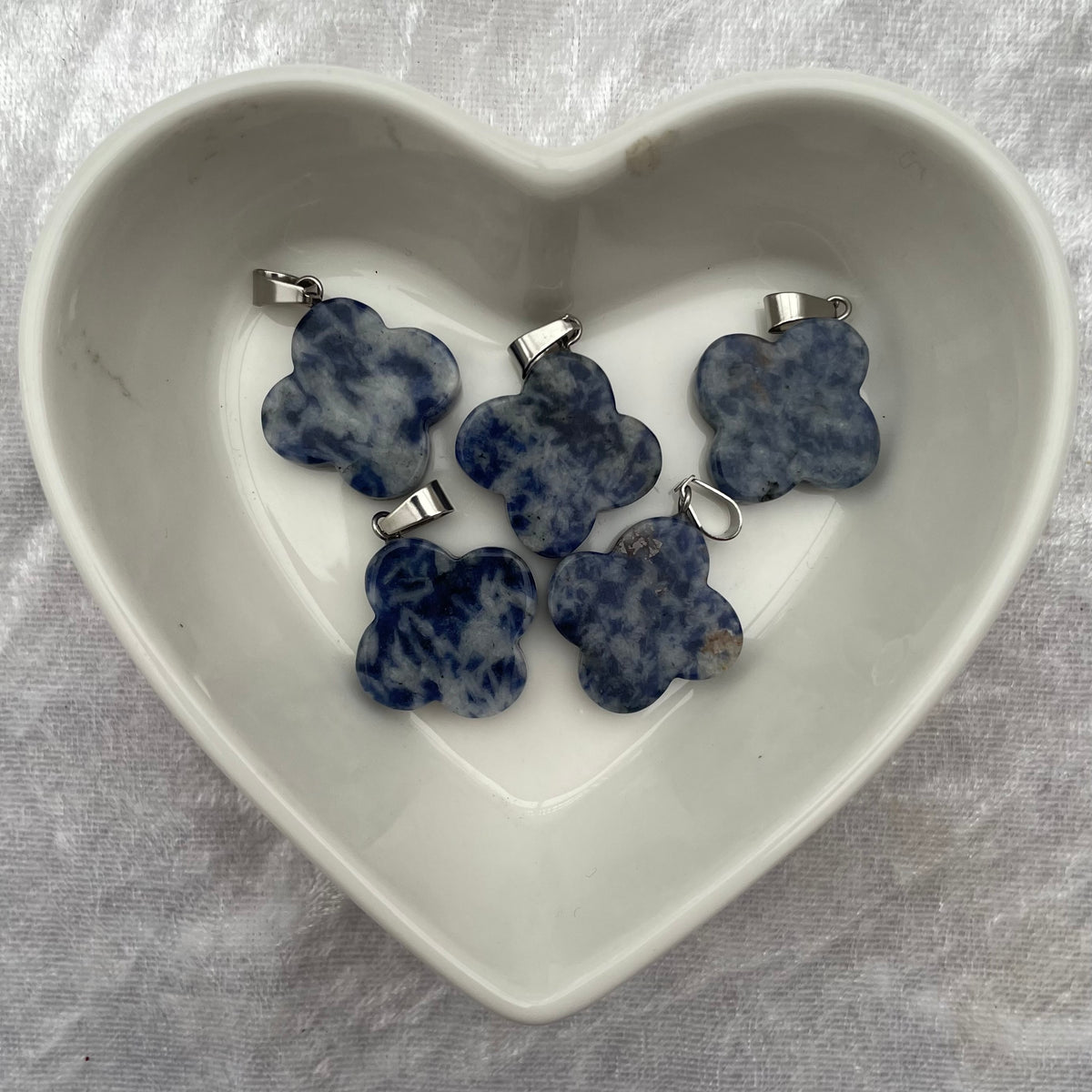 Sodalite Flower Pendants