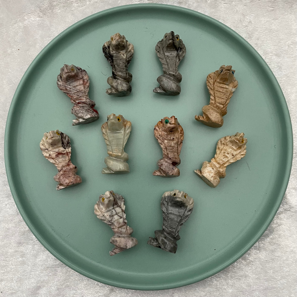 Soapstone Cobra Snake Carvings
