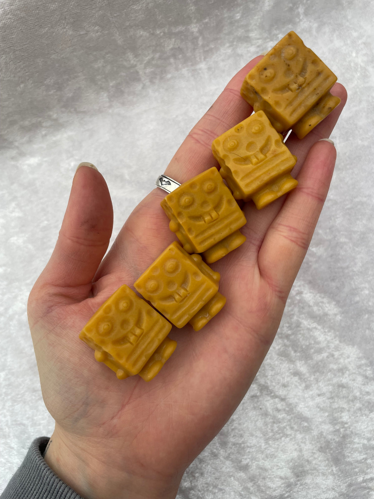 Yellow Jasper SpongeBob SquarePants Carvings