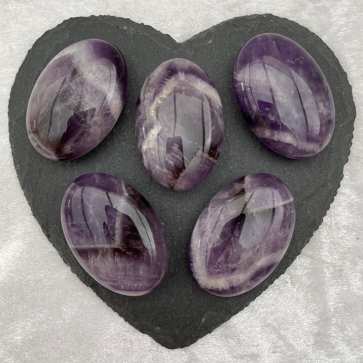Chevron Amethyst Palmstones