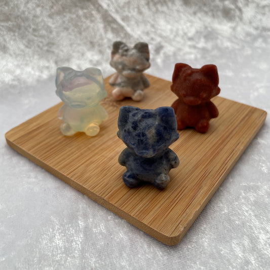 Mini Crystal Fox Carvings