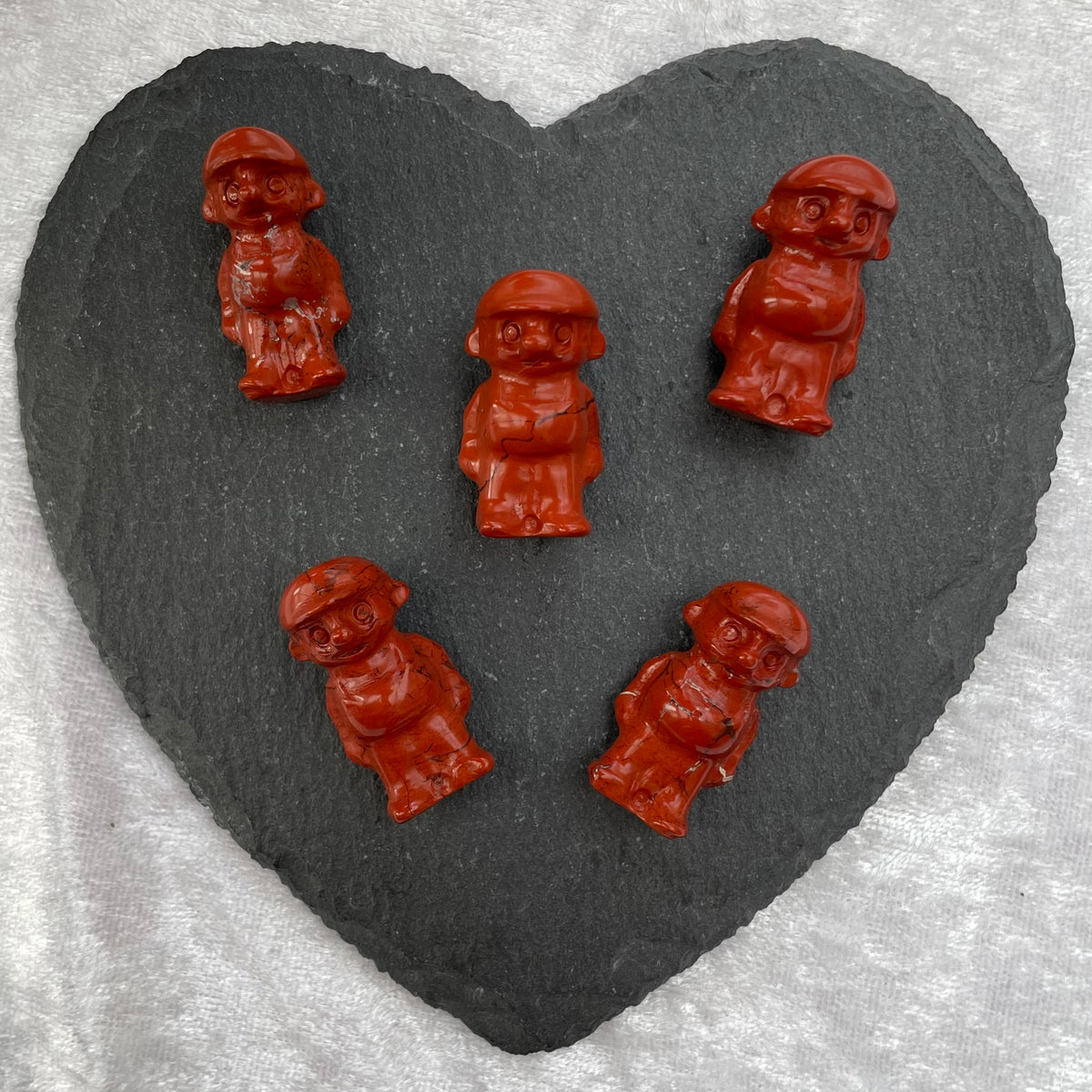 Red Jasper Mario Carvings