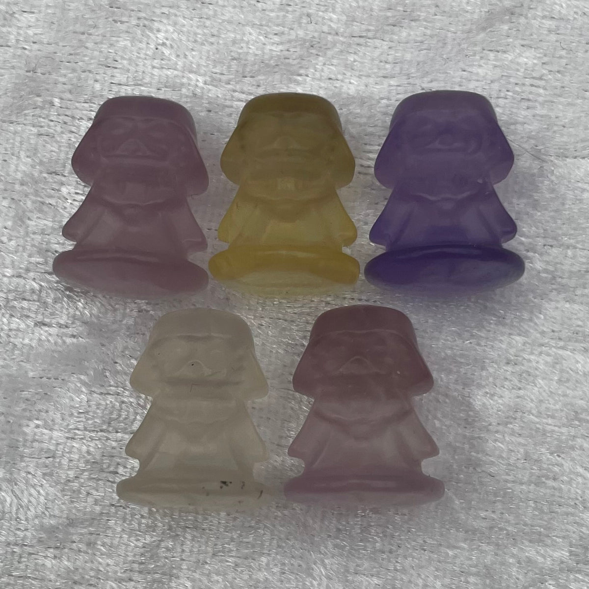 Mini Rainbow Fluorite Star Wars Darth Vader Carvings