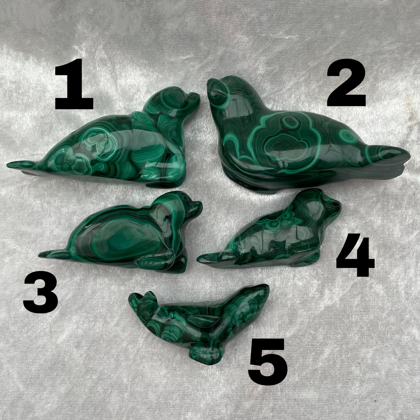 Malachite Seal Carvings