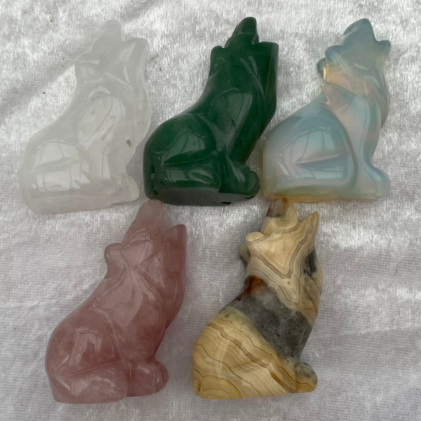 Crystal Wolf Carvings