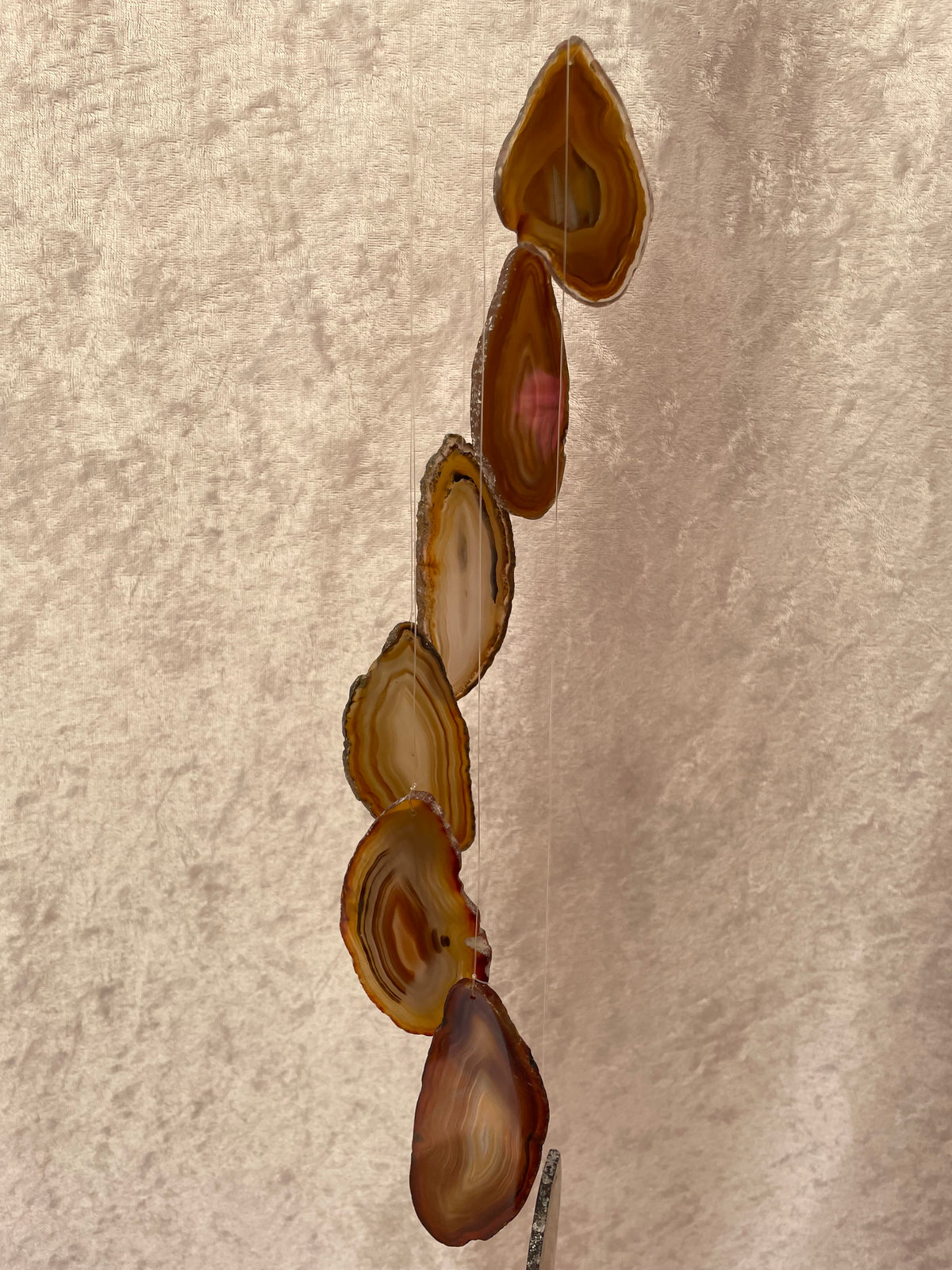 Natural Agate Slice Wind Chimes