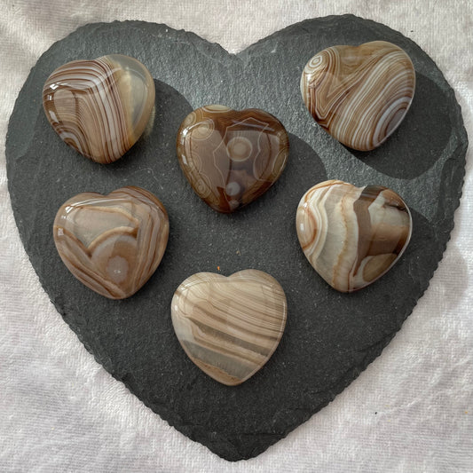Banded Agate Hearts