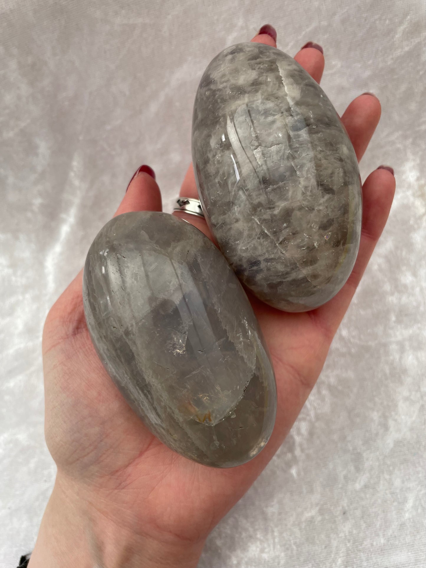 Blue Rose Quartz Round Freeform Gallets