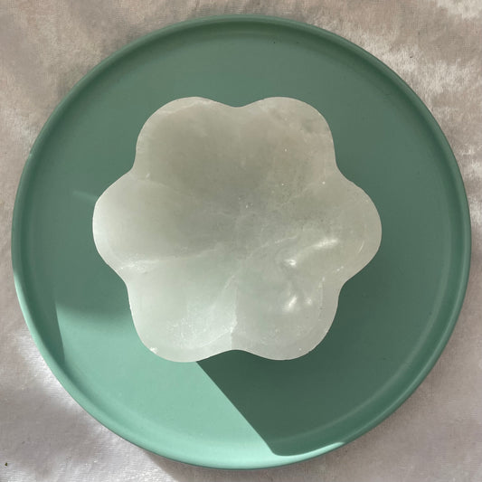 Selenite Flower Bowl