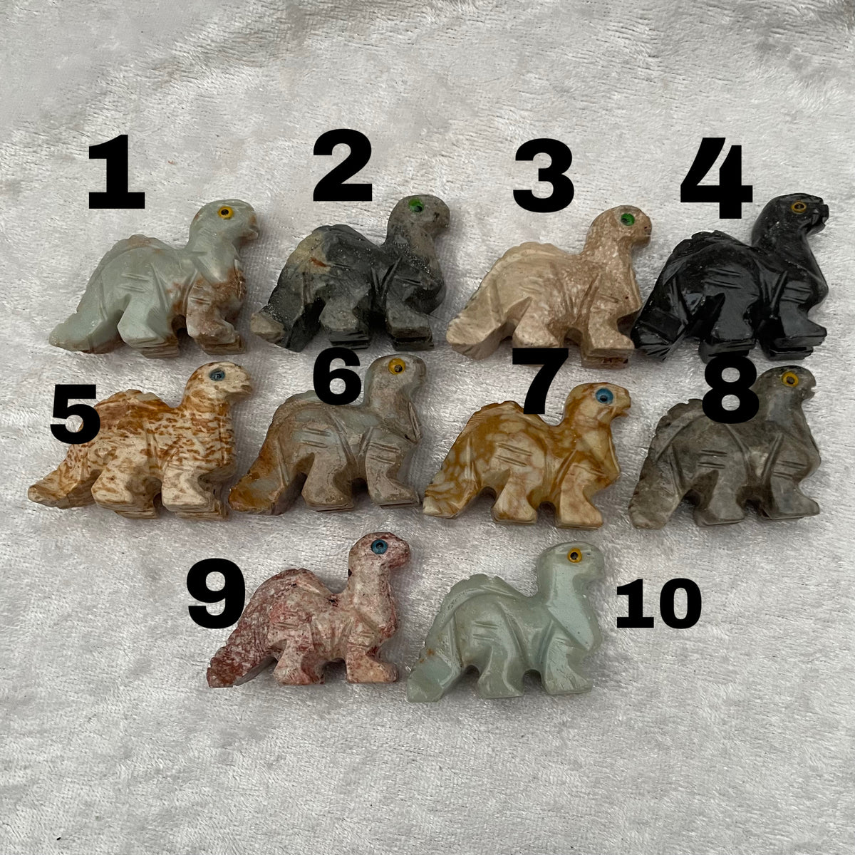 Soapstone Brontosaurus Dinosaur Carvings