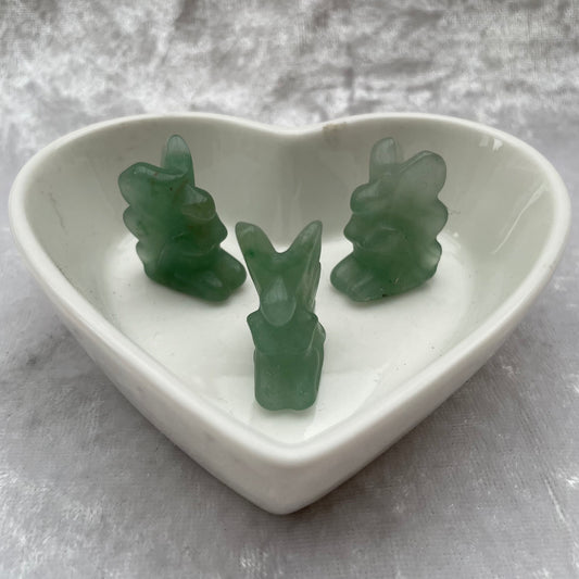 Green Aventurine Fairy Carvings