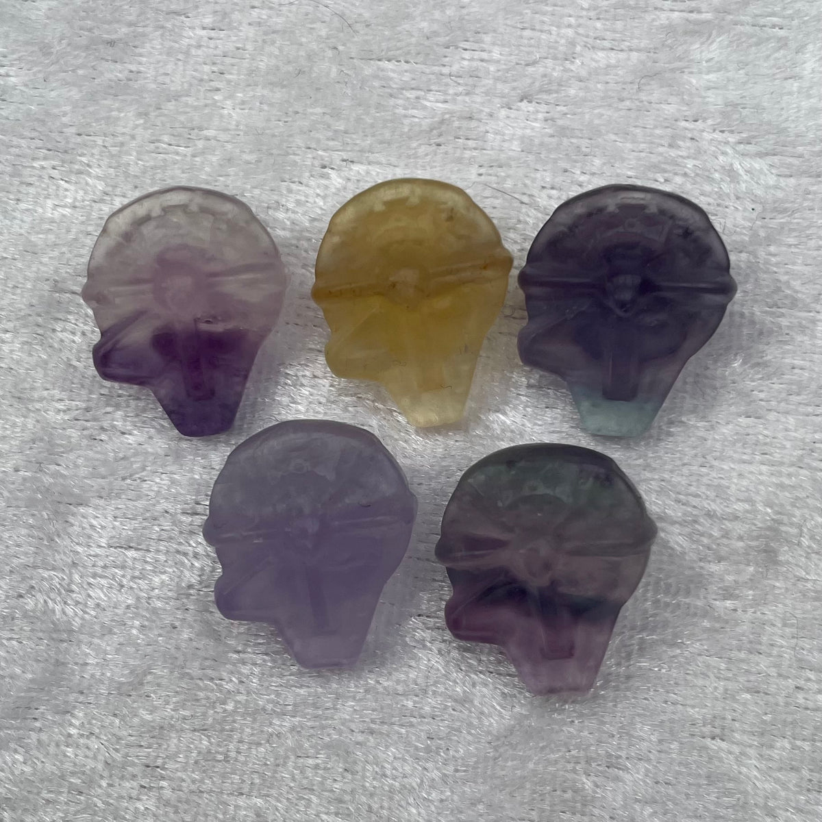 Mini Rainbow Fluorite Star Wars Millennium Falcon Carvings