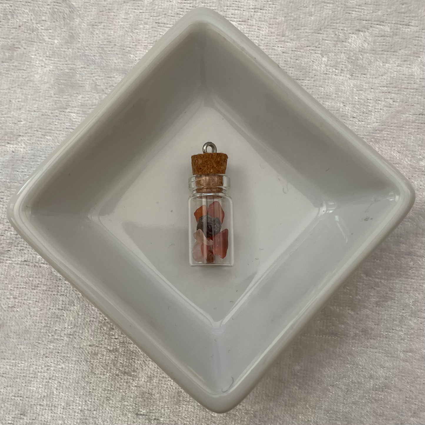 Carnelian Cork Chip Bottle Pendant