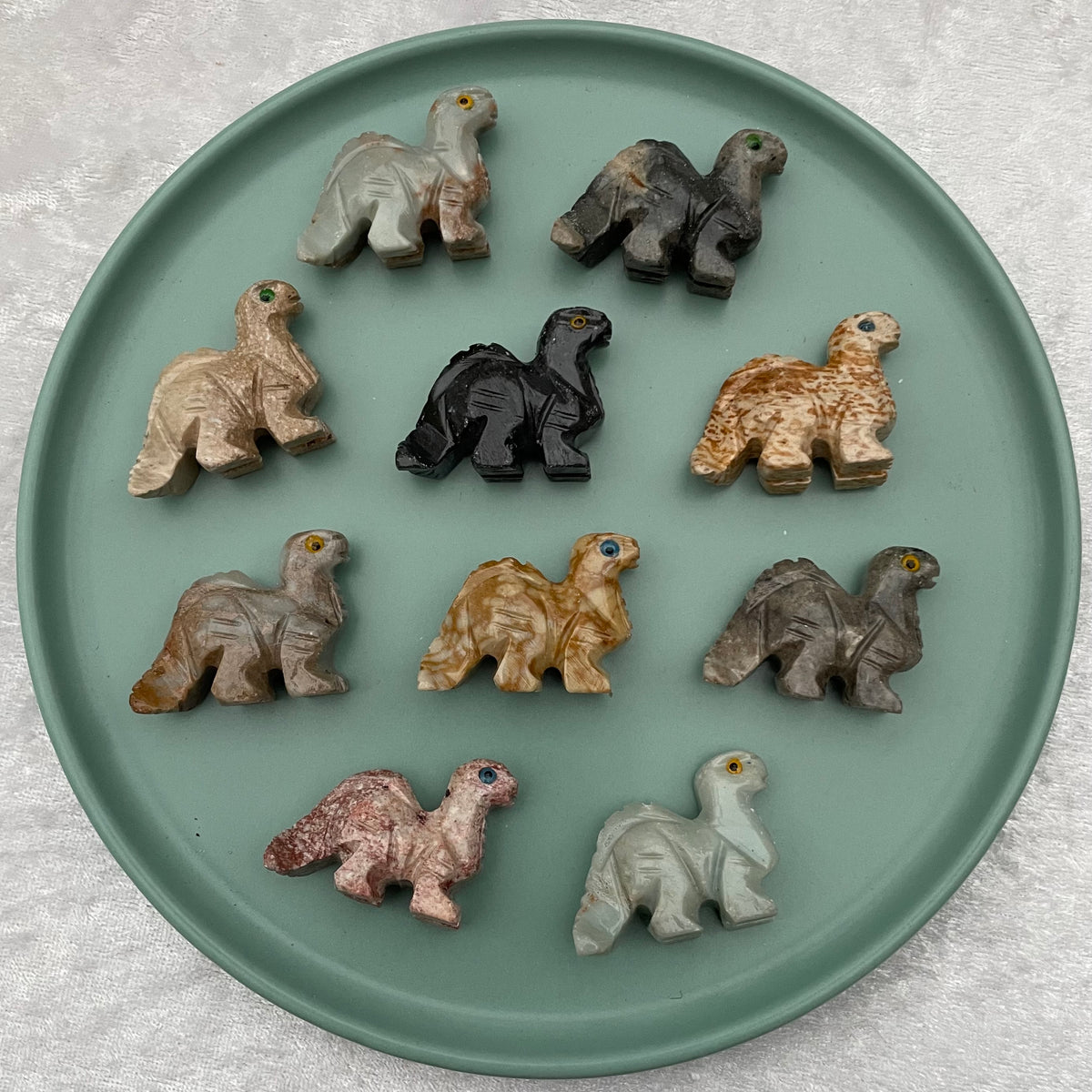 Soapstone Brontosaurus Dinosaur Carvings