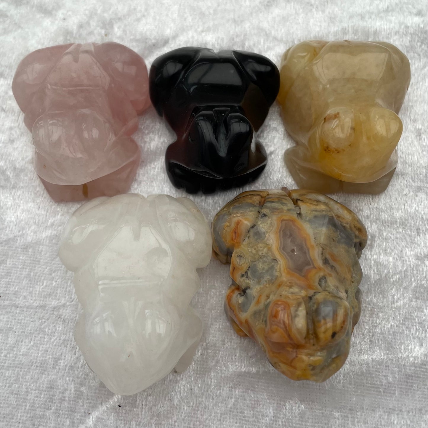 Crystal Frog Carvings