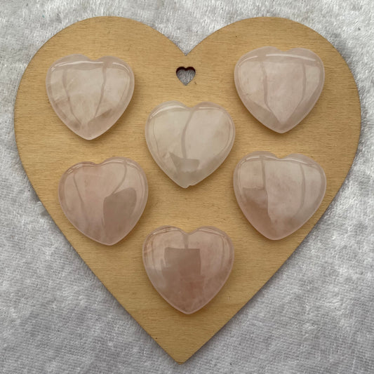 Mini Rose Quartz Hearts