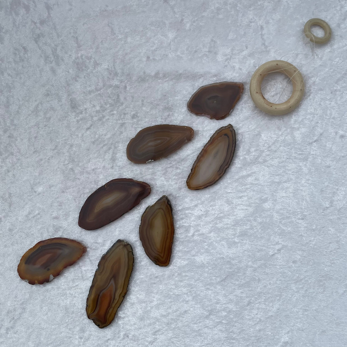 Natural Agate Slice Wind Chimes
