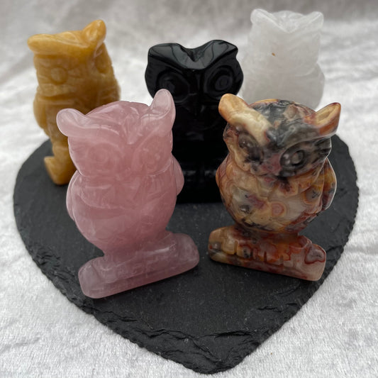 Crystal Owl Carvings