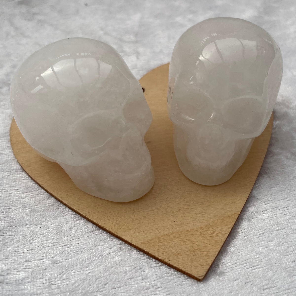 Clear Quartz Skull Carvings