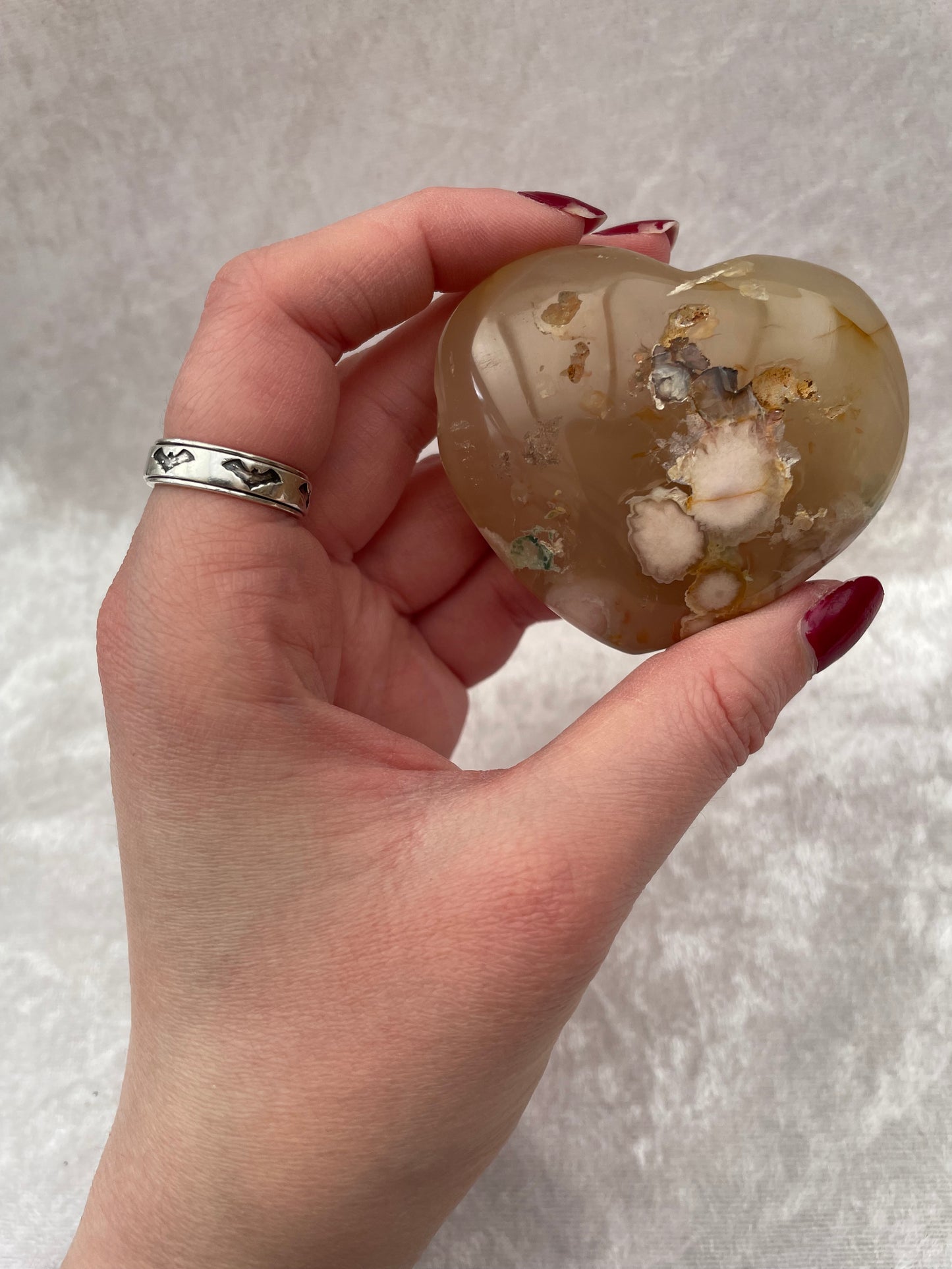 Blossom Agate Heart