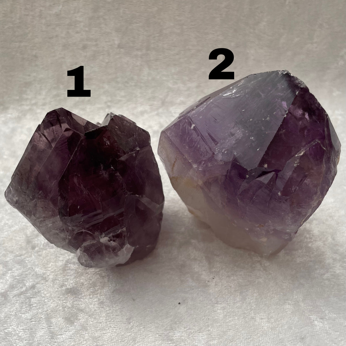 Large Half Polished Cut Base Amethyst Points