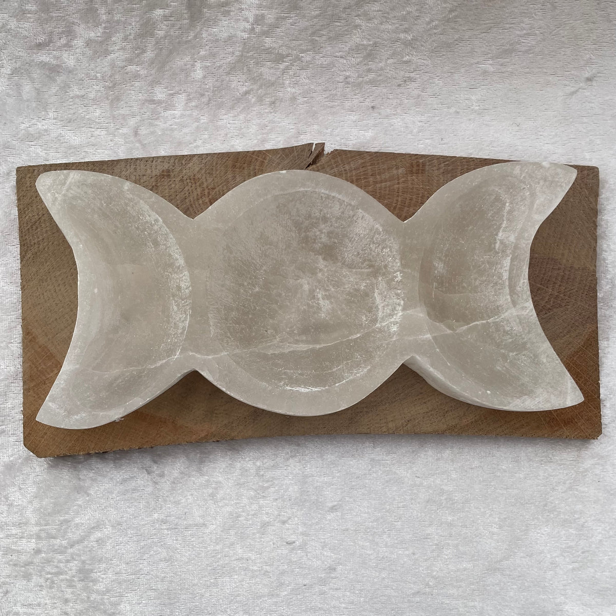 Selenite Triple Moon Bowl