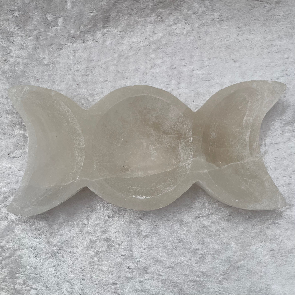 Selenite Triple Moon Bowl