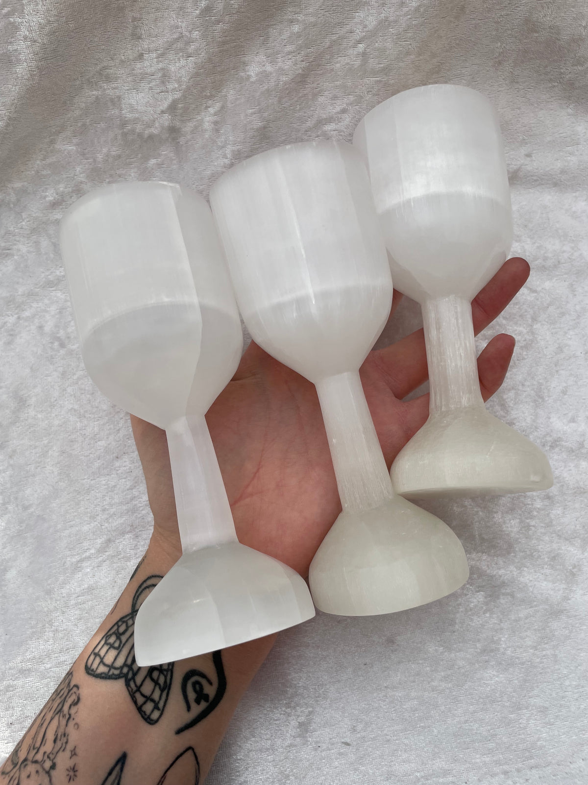 Selenite Goblet Cups