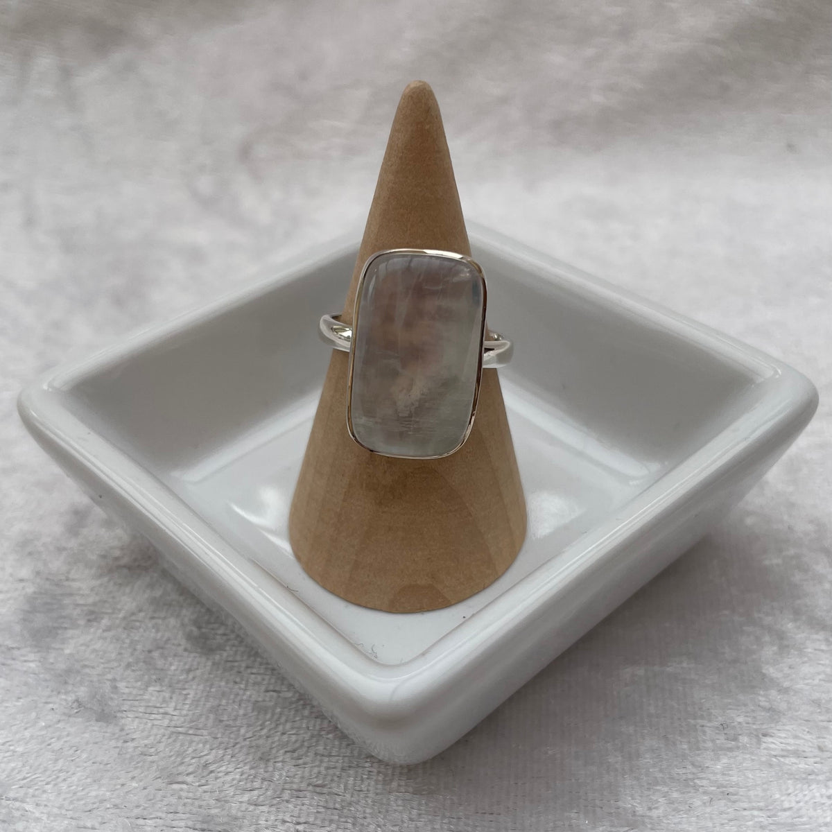 Rainbow Moonstone Ring