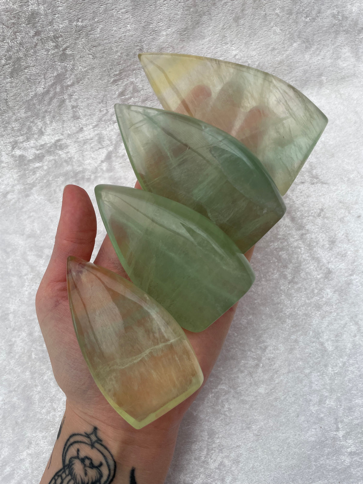 Green Candy Fluorite Flames