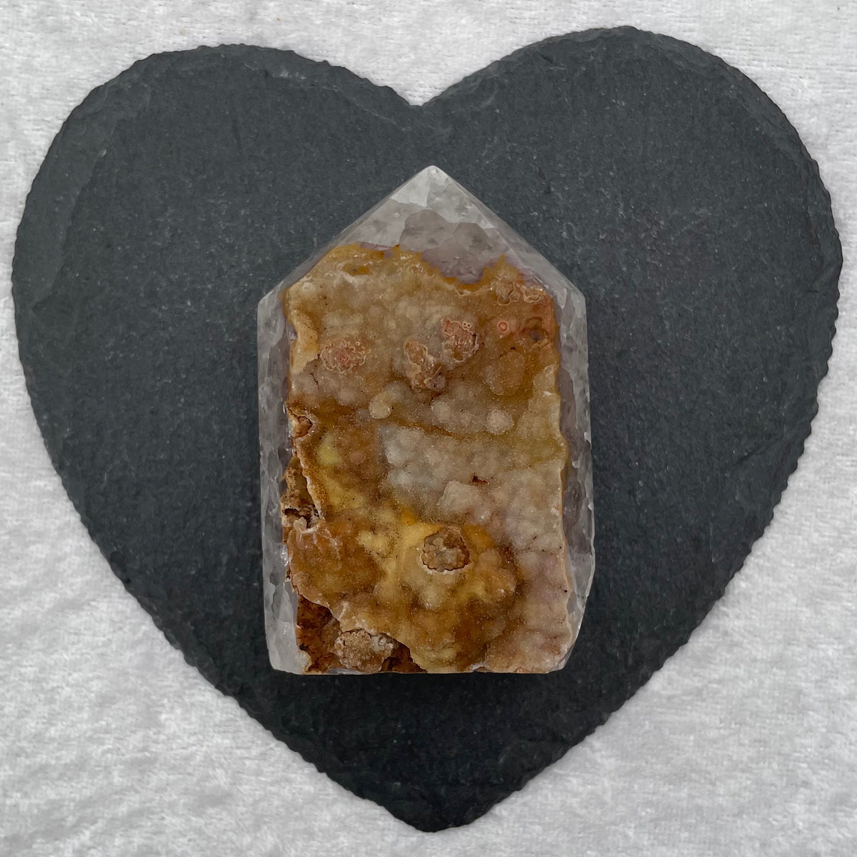Natural Agate Druzy Tower