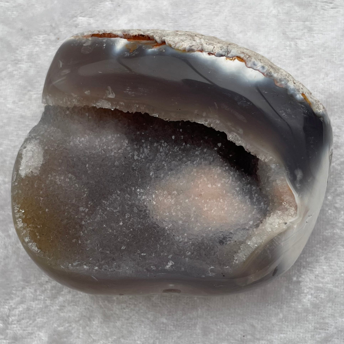Orca Agate Druzy Cluster Freeform