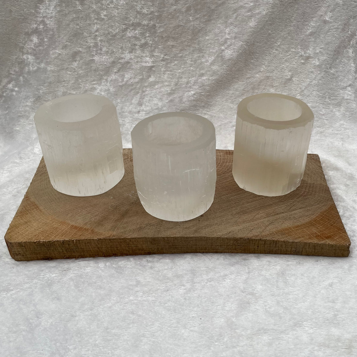 Selenite Tealight Candle Holders