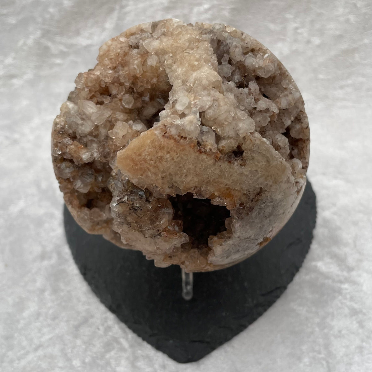 Large Pink Amethyst Druzy Geode Sphere