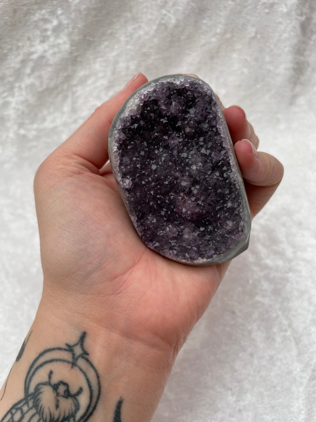 Sugar Amethyst Cut Base Cluster