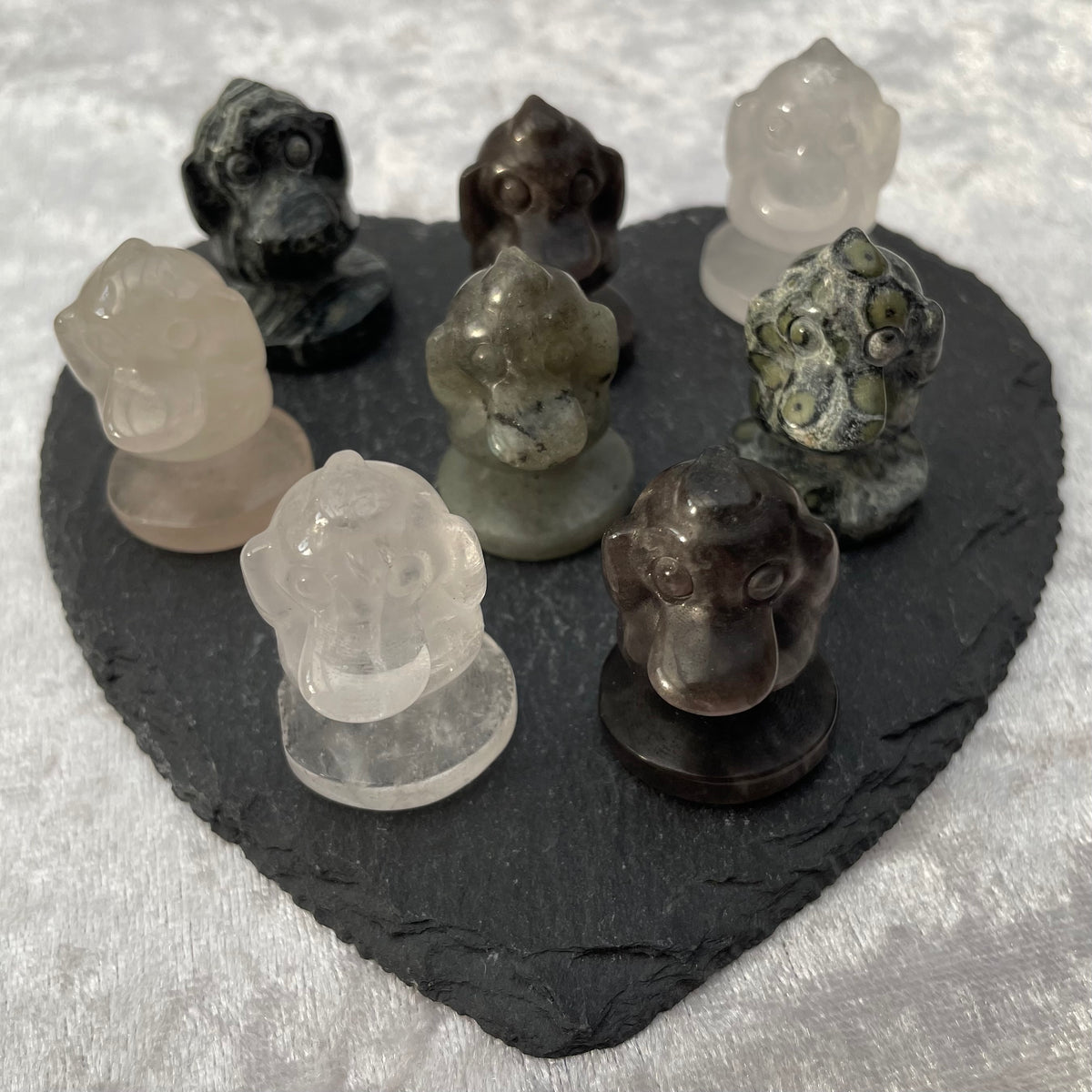 Crystal Pokemon Psyduck Carvings