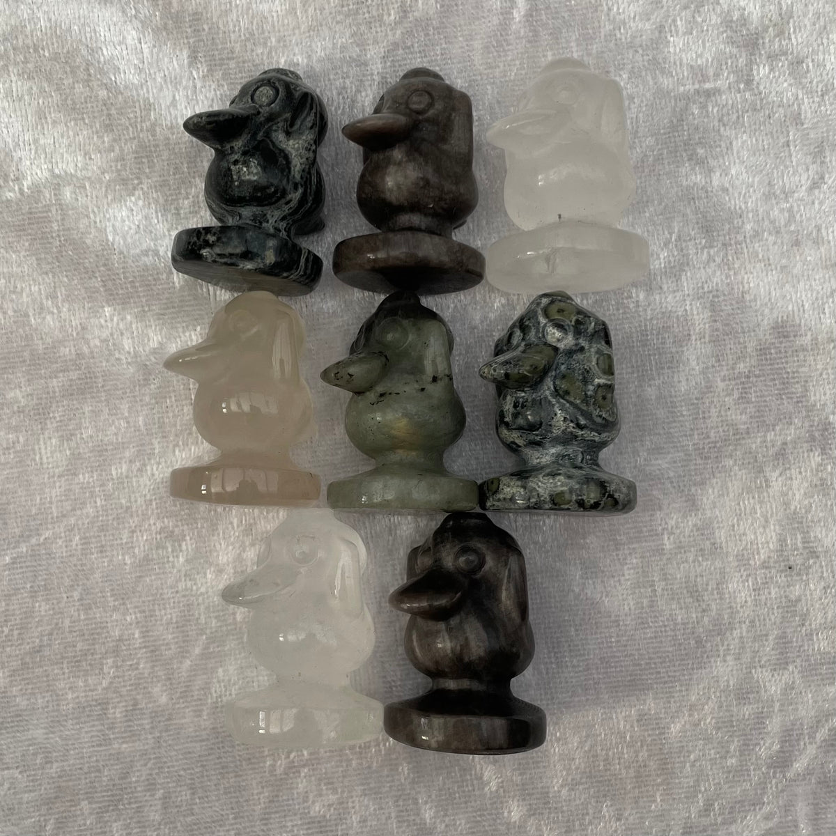Crystal Pokemon Psyduck Carvings