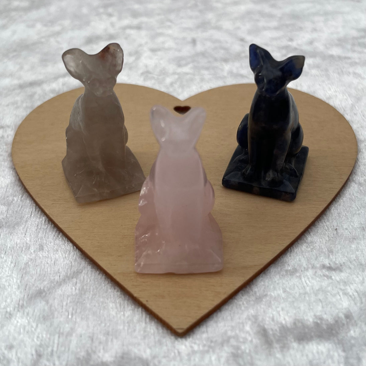 Mini Crystal Sphinx Cat Carvings