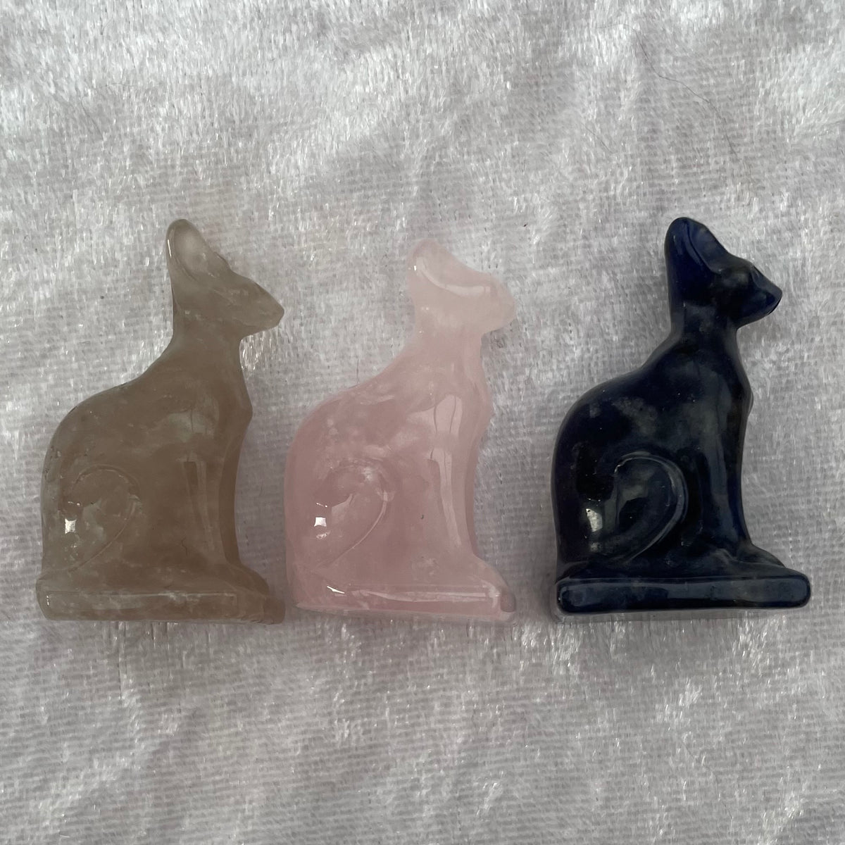 Mini Crystal Sphinx Cat Carvings