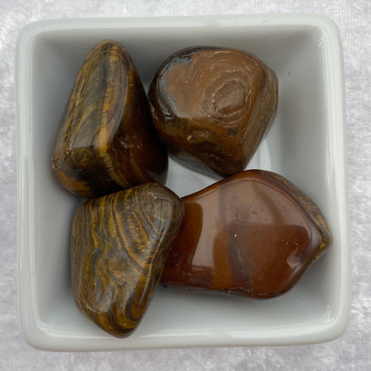 Large Tigers Eye tumblestones