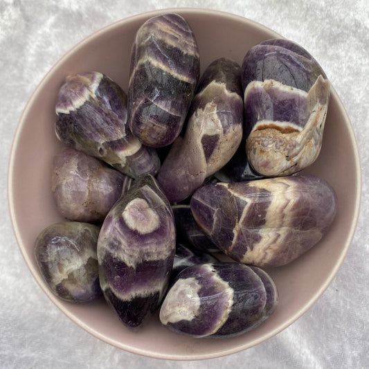 Large Chevron Amethyst tumblestones