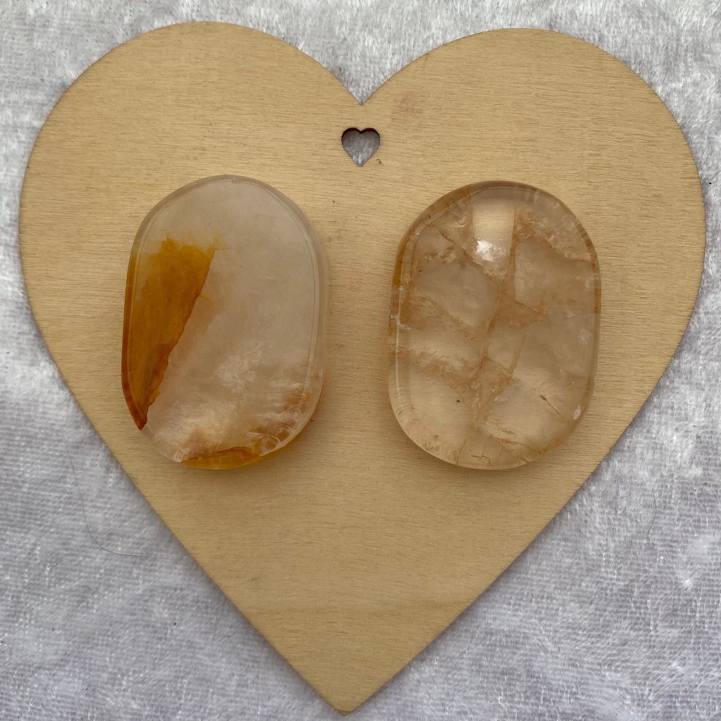 Golden Healer Quartz flat stones