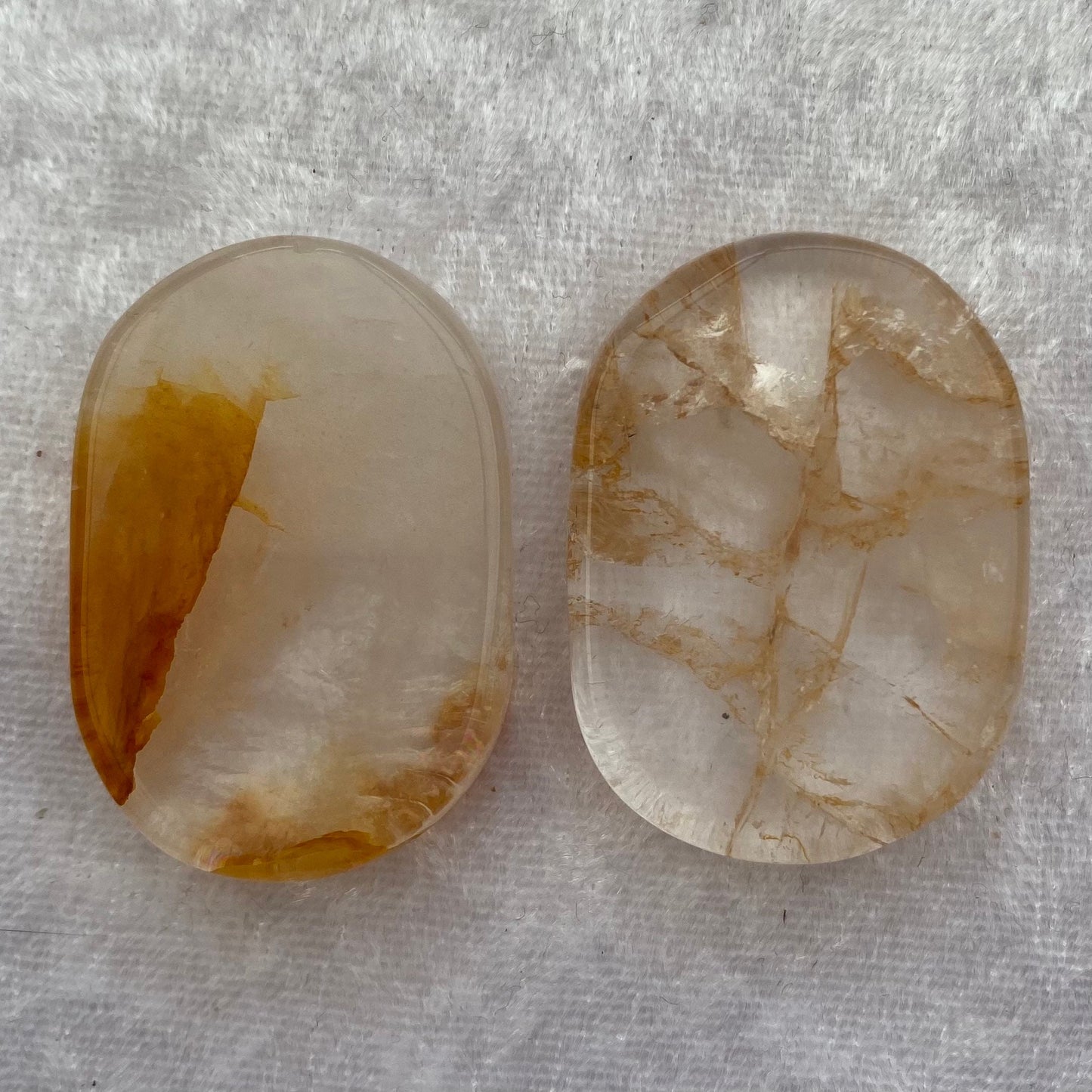 Golden Healer Quartz flat stones