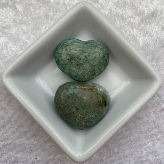 Amazonite hearts