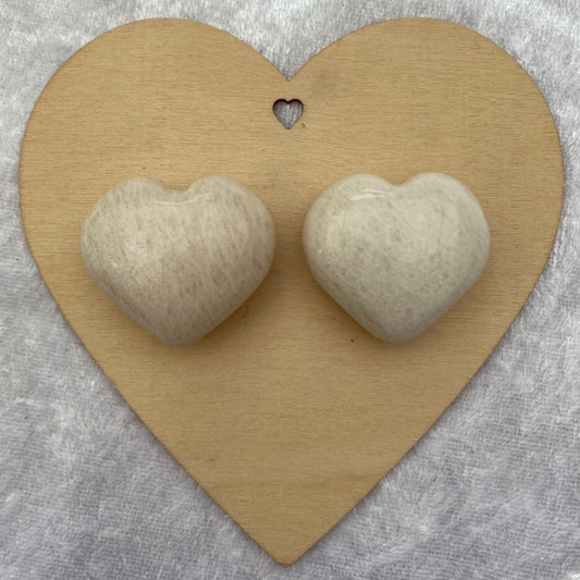 Peach Moonstone hearts