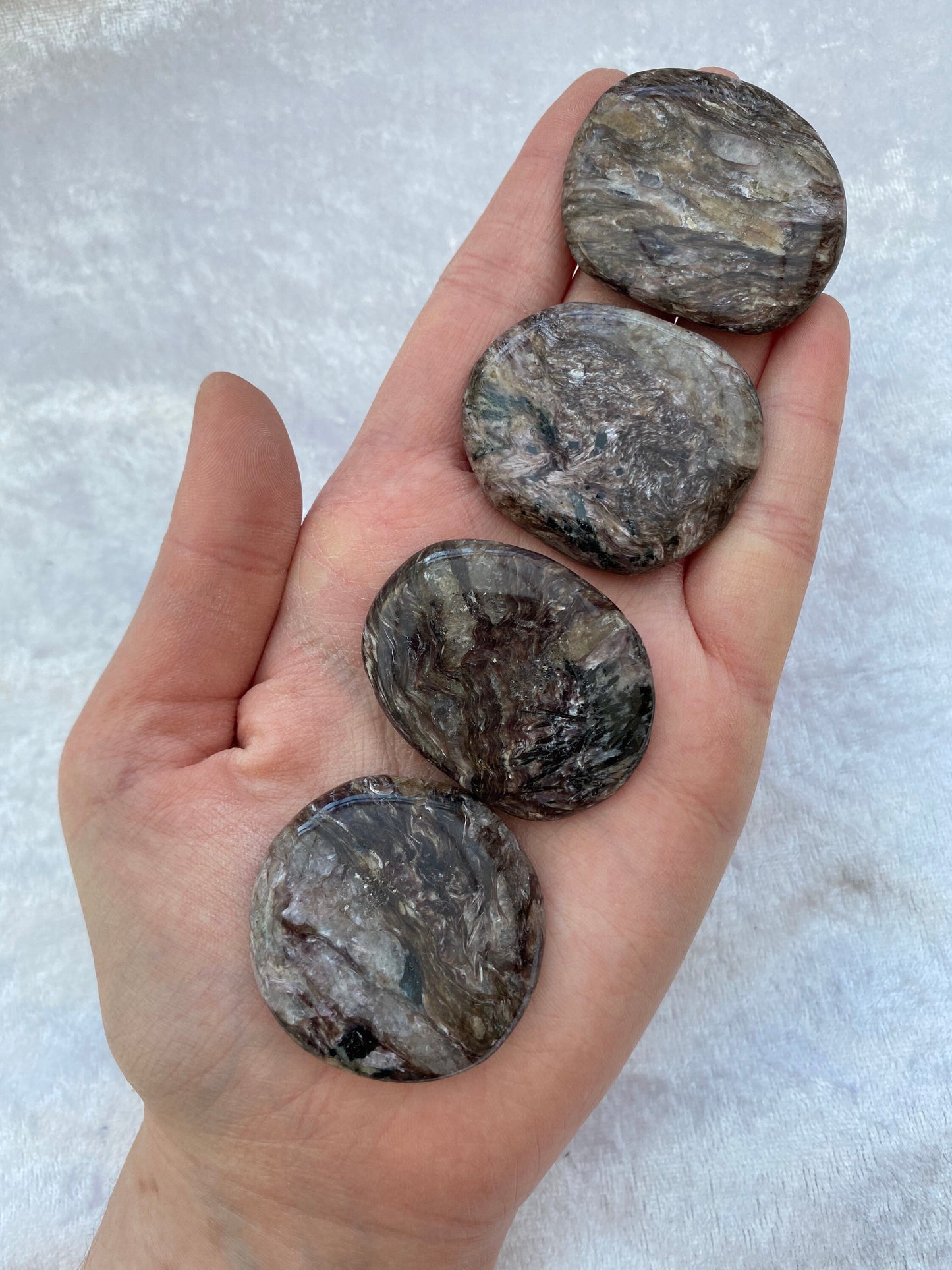 Charoite palmstones