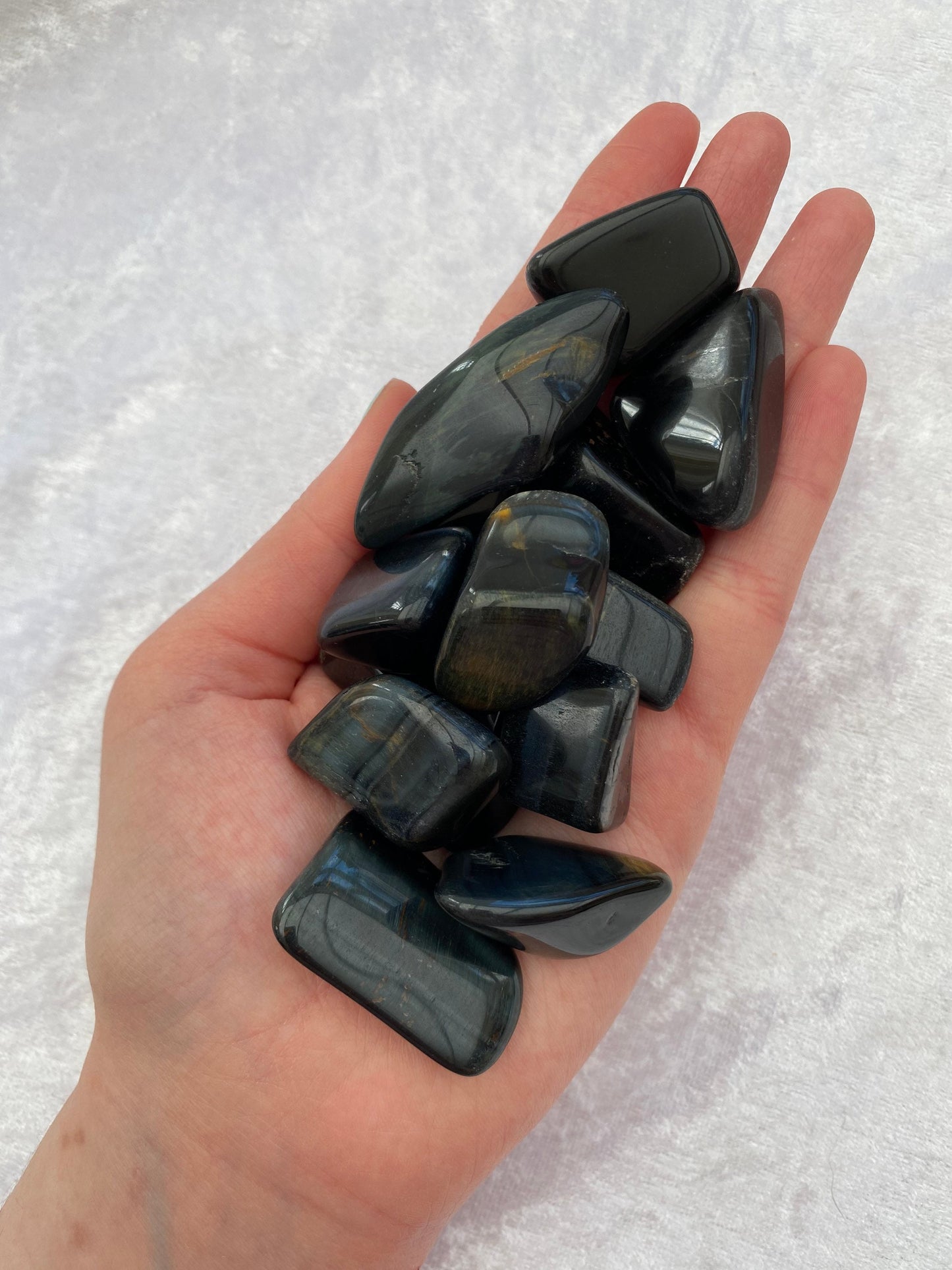 Blue Tigers Eye tumblestones