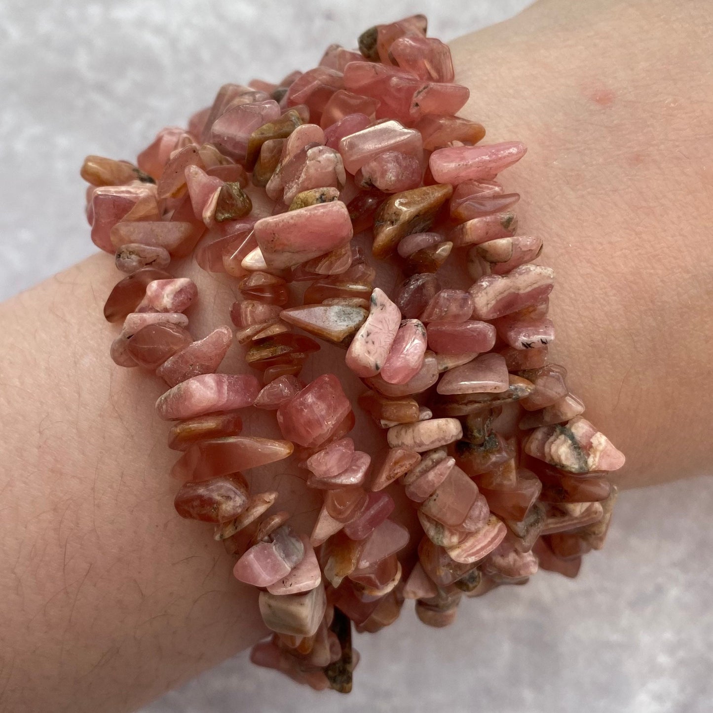 Rhodochrosite bracelets