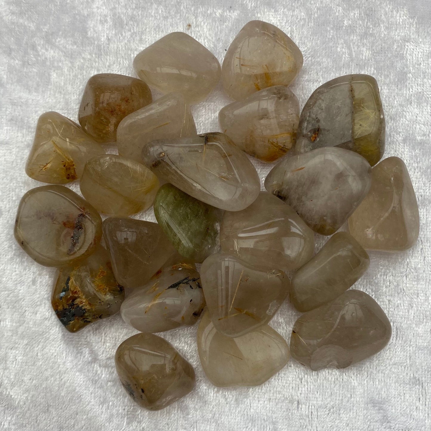 Golden Rutile Quartz tumblestones